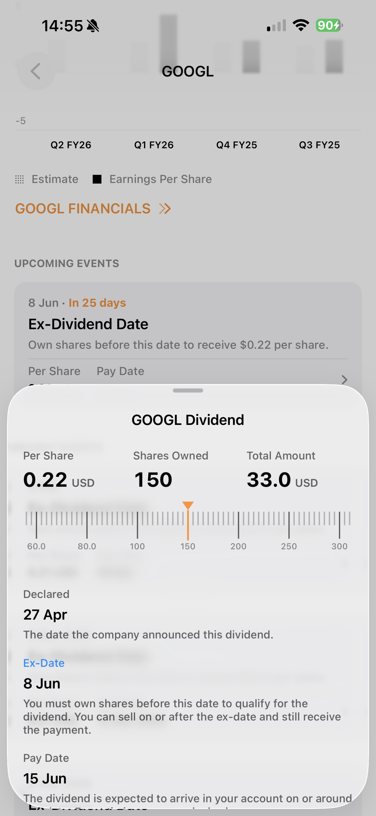 iKapital dividend detail sheet